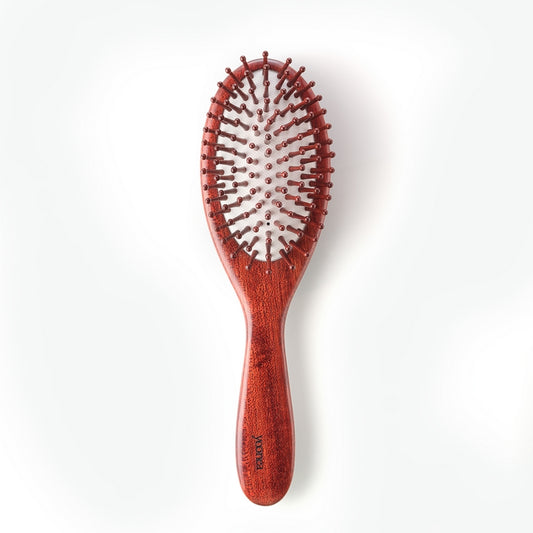 Brosse à cheveux en bois d'acajou naturel - Silverline