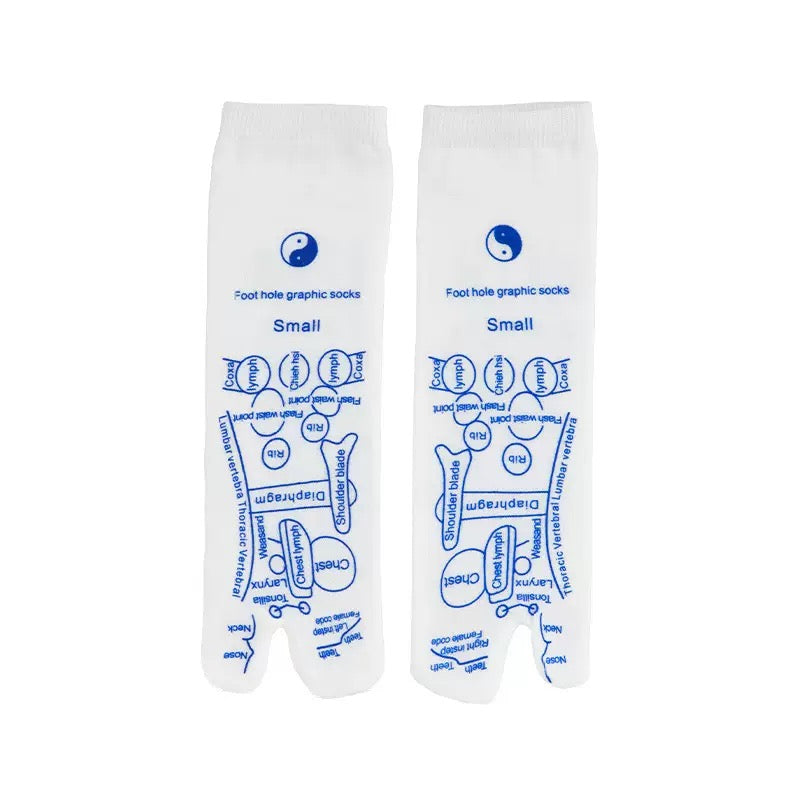 Foot méridien diagramme massage chaussettes soins de pieds
