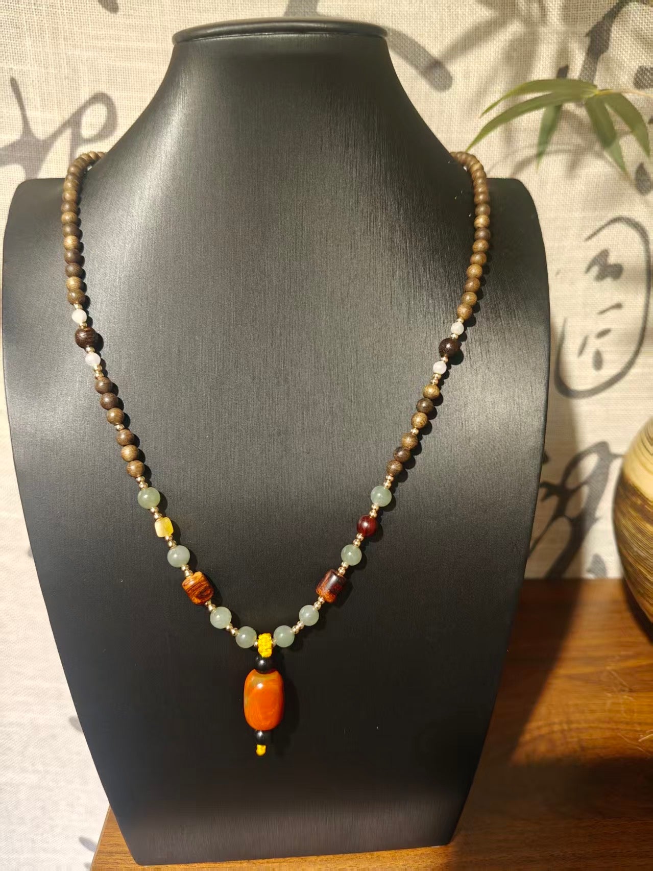 Handcrafted Necklace – Sacred Woods & Imperial Stones