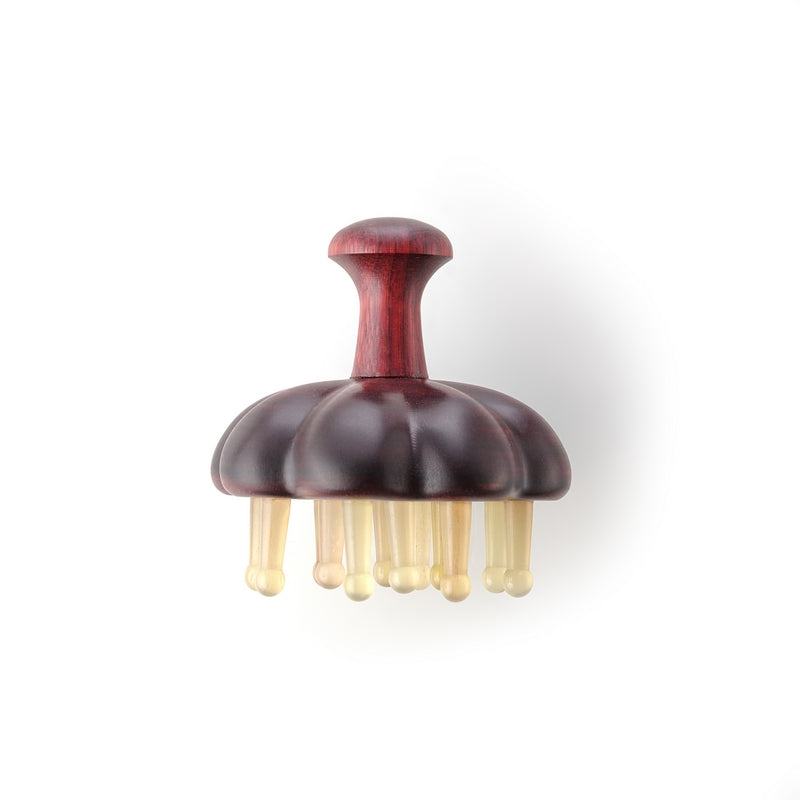 Rosewood Meridian Lotus Stimulating Comb - Silverline