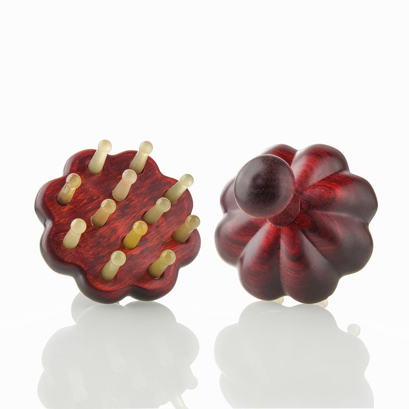 Rosewood Meridian Lotus Stimulating Comb - Silverline