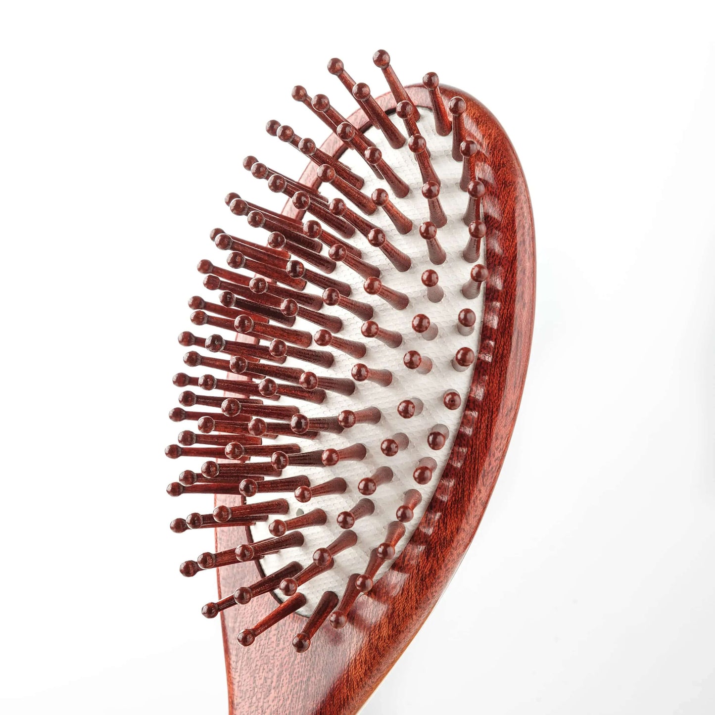 Brosse à cheveux en bois d'acajou naturel