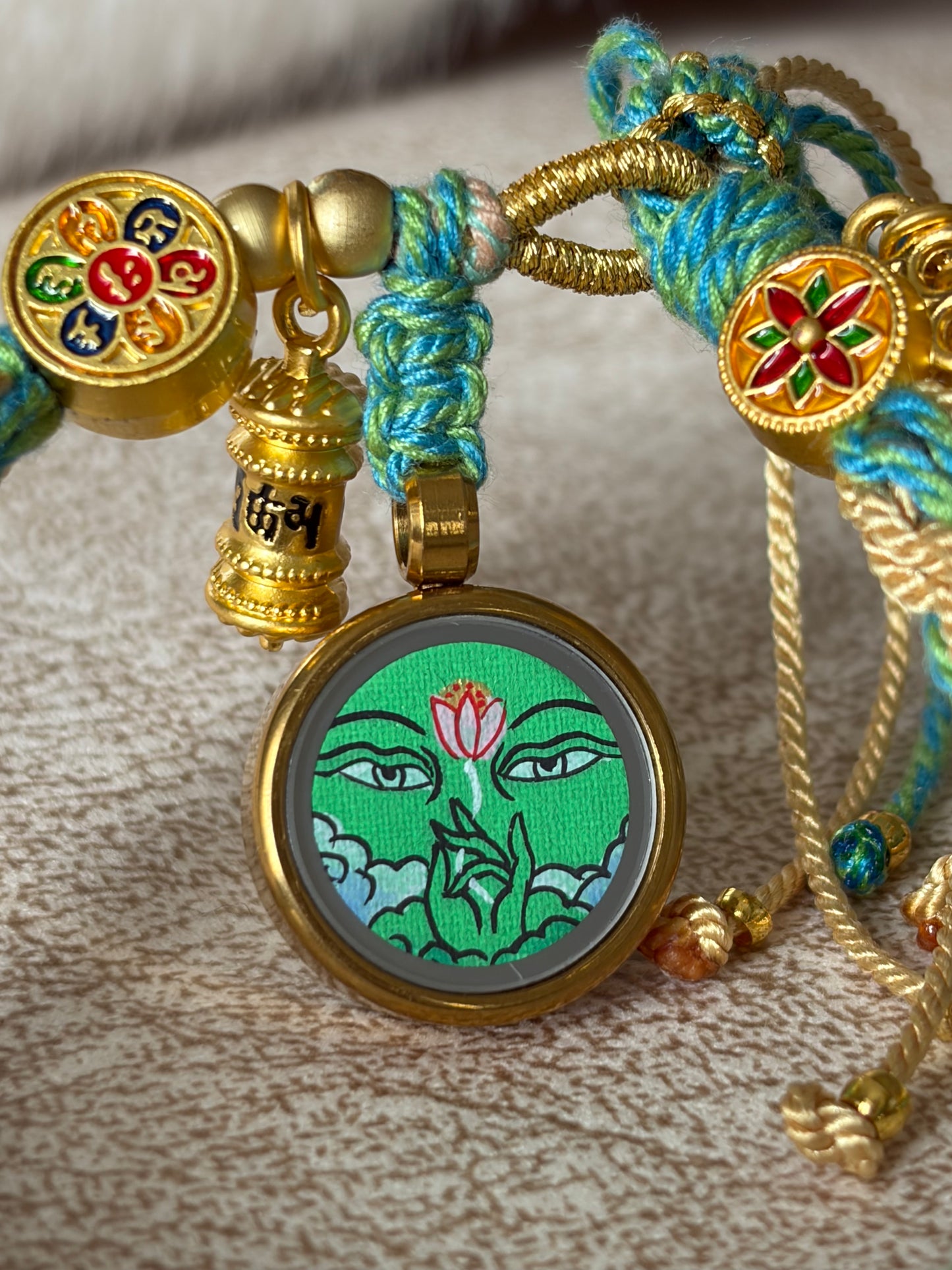 Green Tara Thangka Bracelet