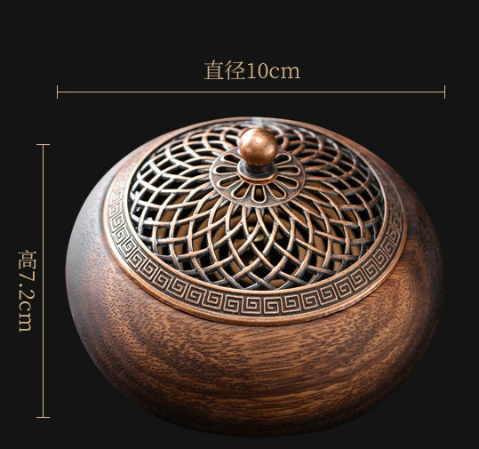 Encensoir en noyer massif